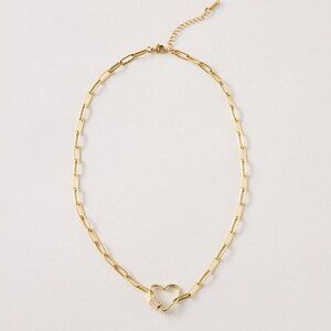 18K gold plated heart necklace